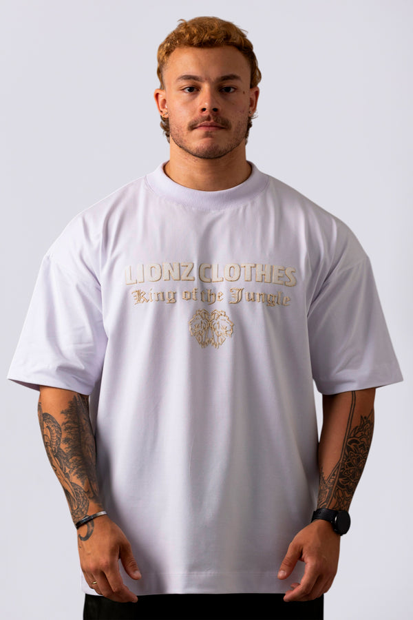Camiseta Oversized Luxury Veludo - Branca