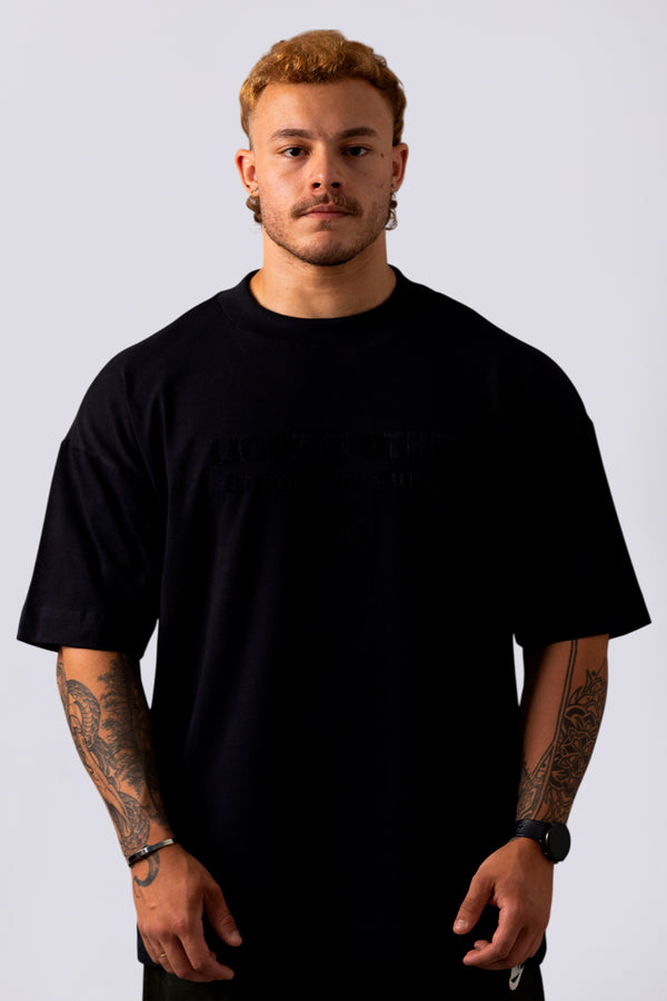 Camiseta Oversized Luxury Veludo - Preta