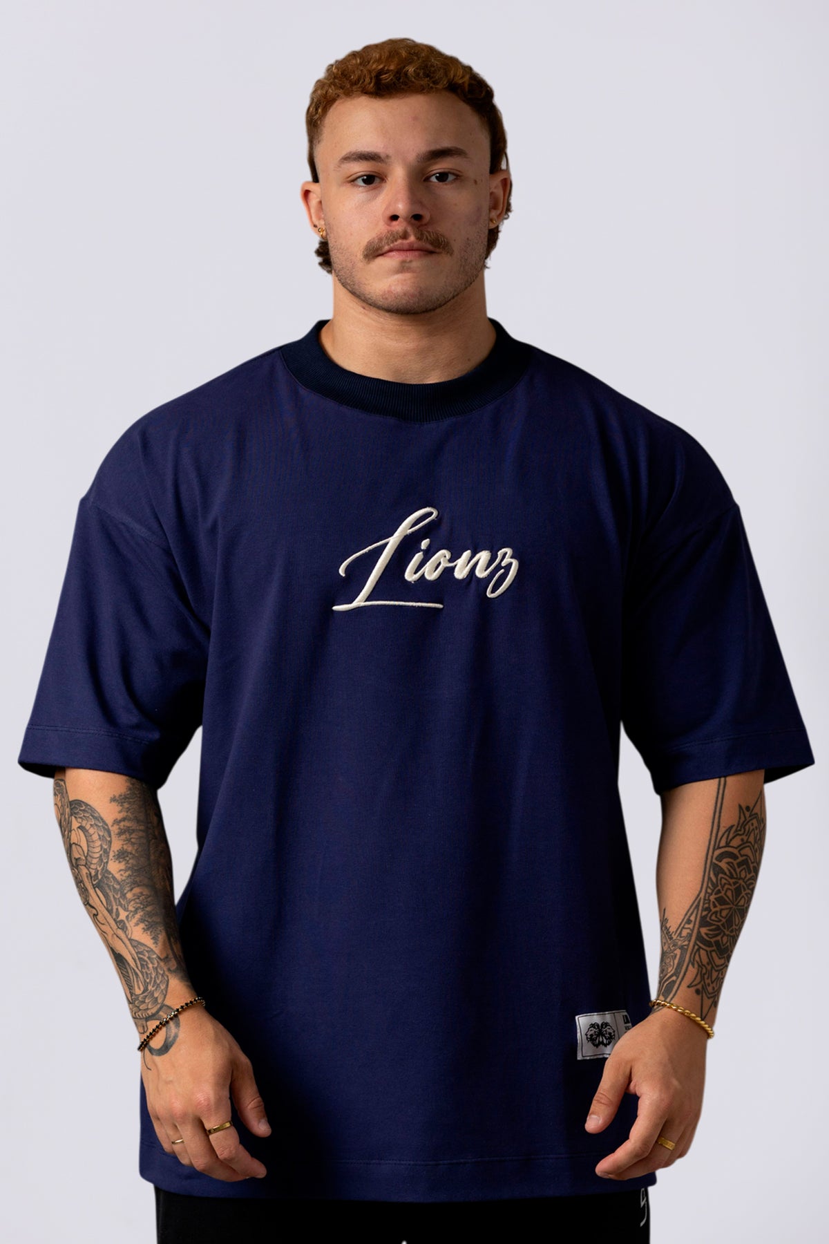 Camiseta Oversized Lionz Bordada - Marinho