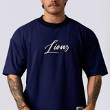 Camiseta Oversized Lionz Bordada - Marinho