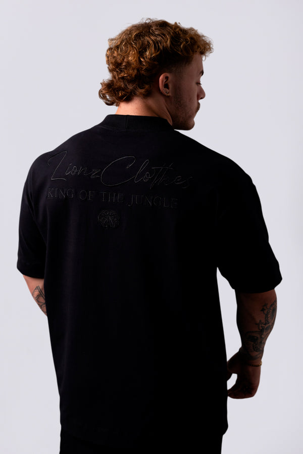 Camiseta Oversized Bordada King - Preta