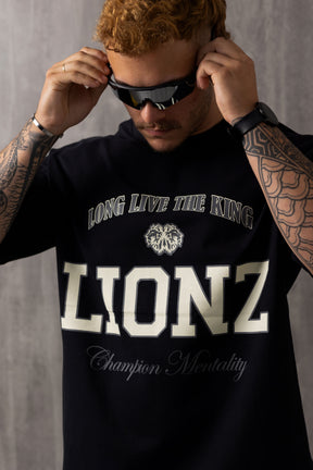 Camiseta Oversized College - Preta
