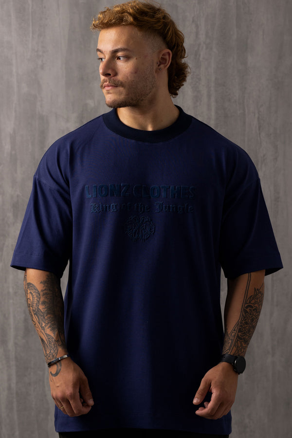 Camiseta Oversized Luxury Veludo - Marinho