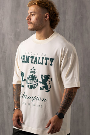 Camiseta Oversized Mentality - OffWhite