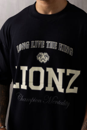 Camiseta Oversized College - Preta