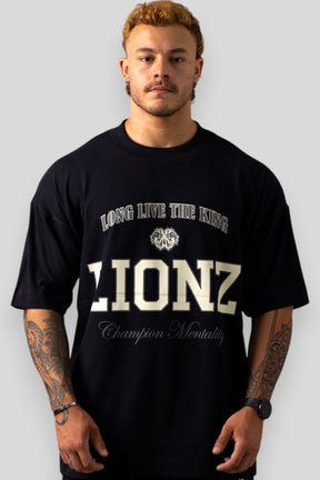 Camiseta Oversized College - Preta