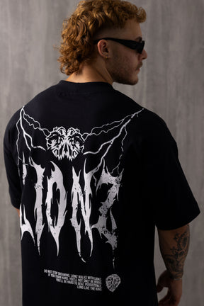 Camiseta Oversized MetalThunder - Preta