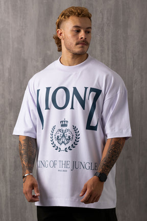 Camiseta Oversized LIONZ KING - Branca