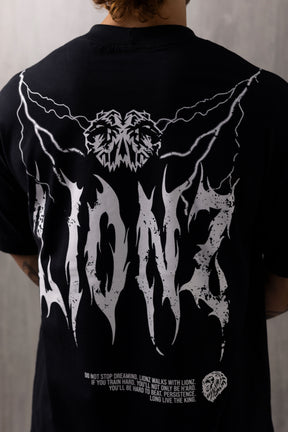 Camiseta Oversized MetalThunder - Preta