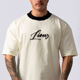 Camiseta Oversized Lionz Bordada - OffWhite&Black