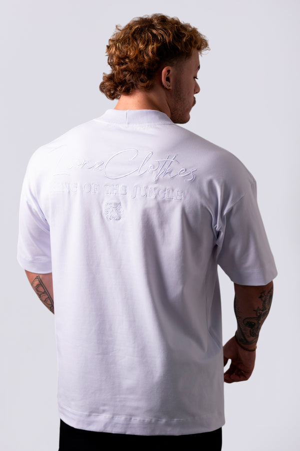 Camiseta Oversized Bordada King - Branca