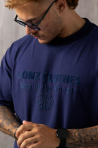 Camiseta Oversized Luxury Veludo - Marinho