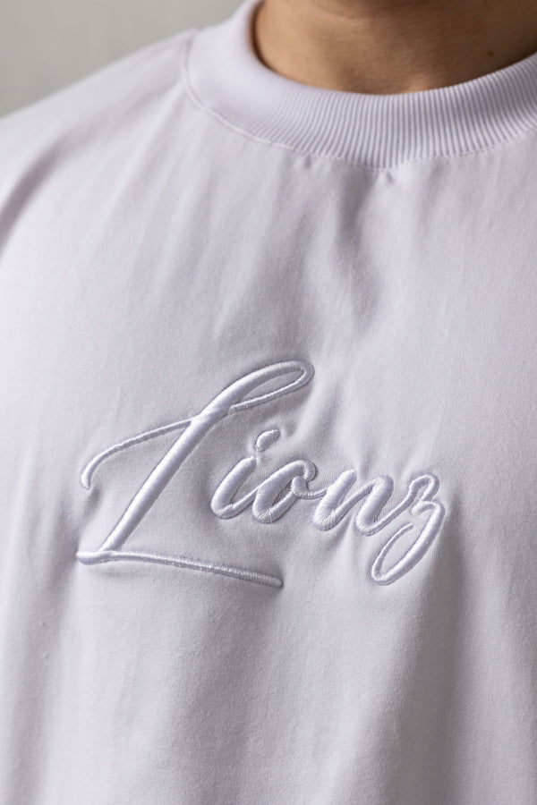 Camiseta Oversized Lionz Bordada - Branca
