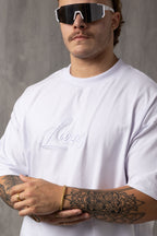 Camiseta Oversized Lionz Bordada - Branca