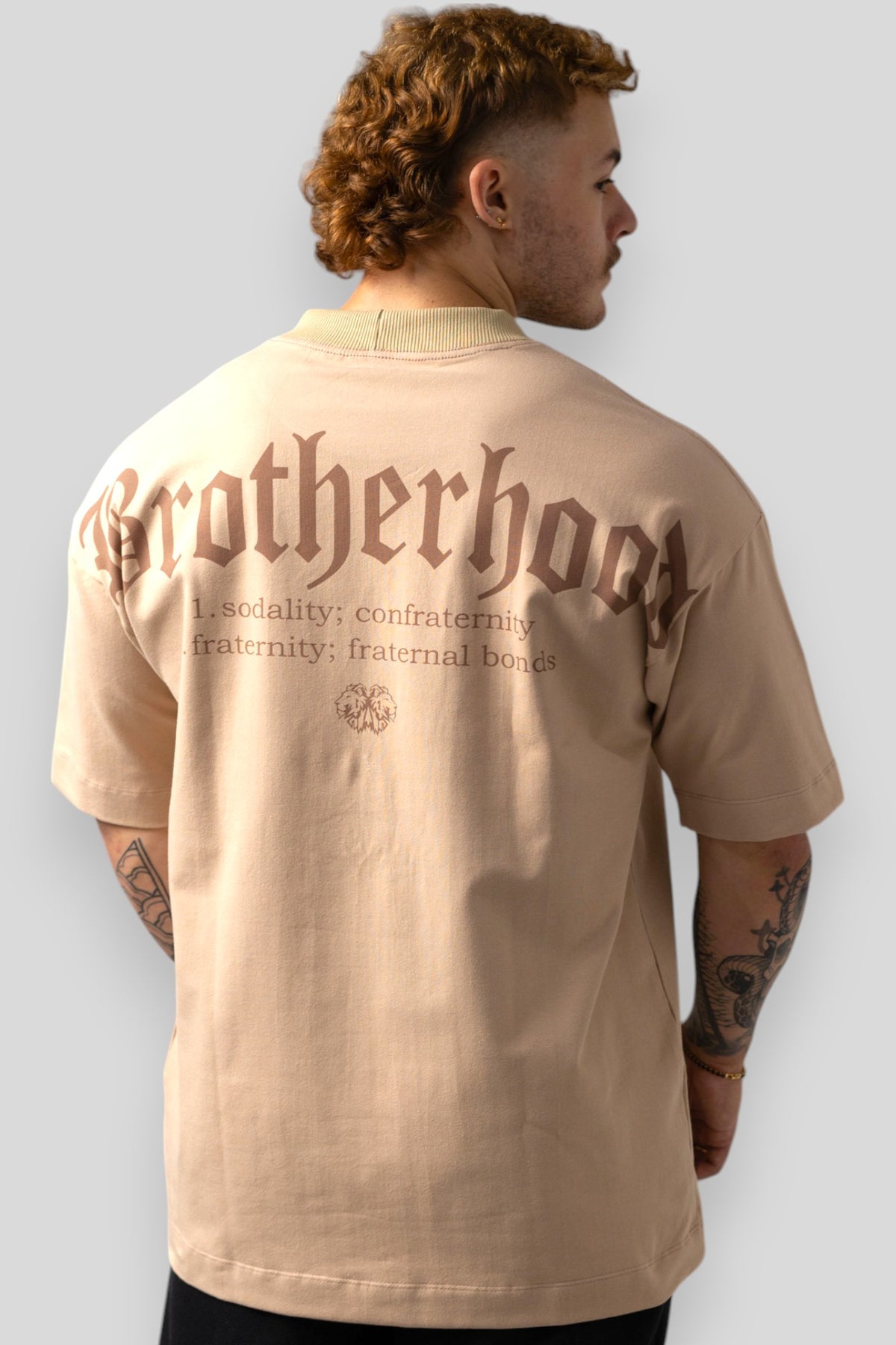Camiseta Oversized Brotherhood - Bege