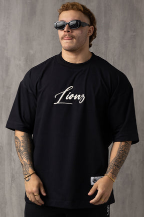 Camiseta Oversized Lionz Bordada - Preta