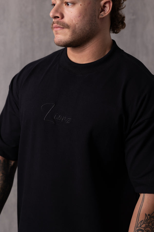 Camiseta Oversized Bordada King - Preta