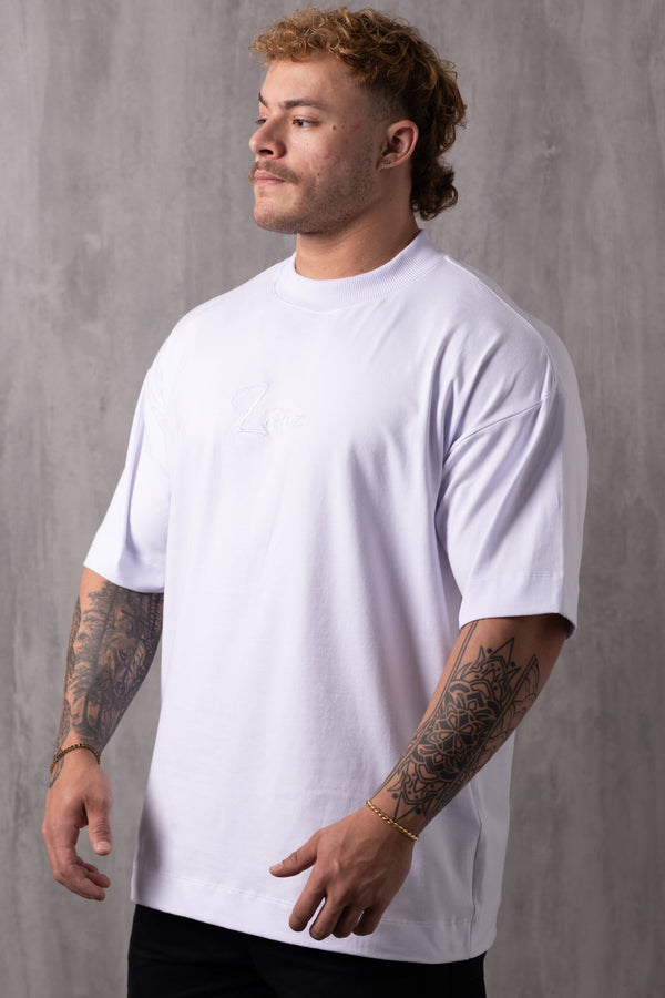 Camiseta Oversized Bordada King - Branca