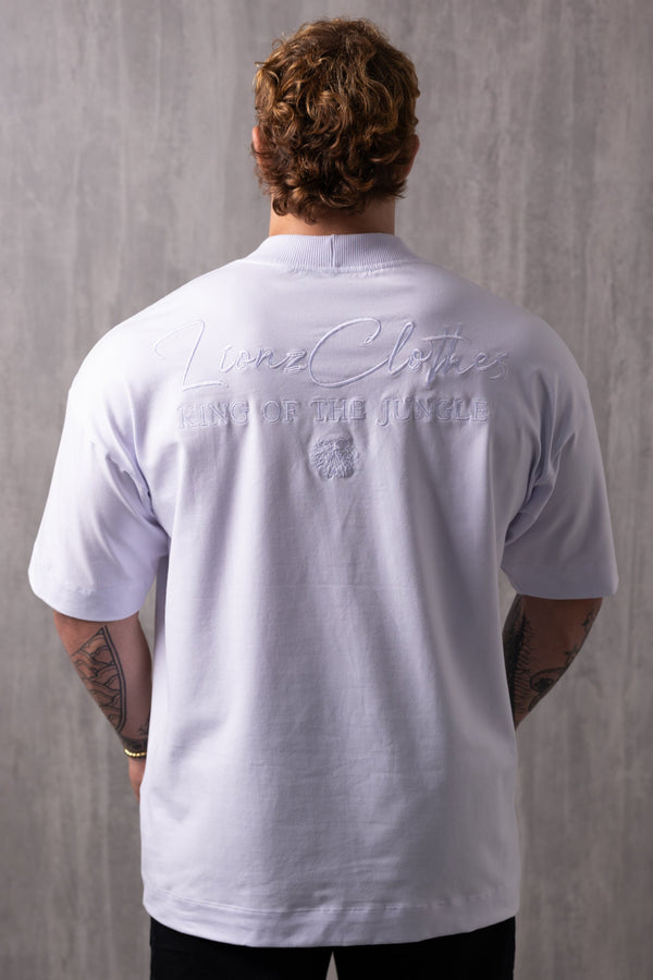 Camiseta Oversized Bordada King - Branca