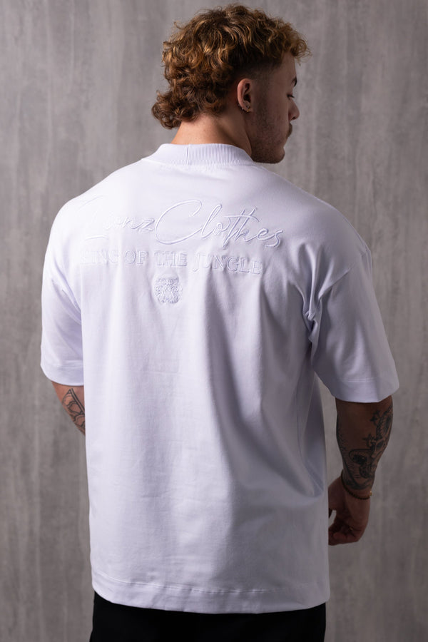 Camiseta Oversized Bordada King - Branca