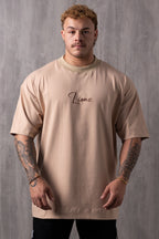 Camiseta Oversized Bordada King - Bege