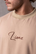 Camiseta Oversized Bordada King - Bege