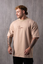 Camiseta Oversized Bordada King - Bege