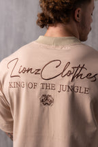 Camiseta Oversized Bordada King - Bege