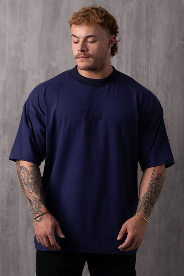 Camiseta Oversized Bordada King - Marinho