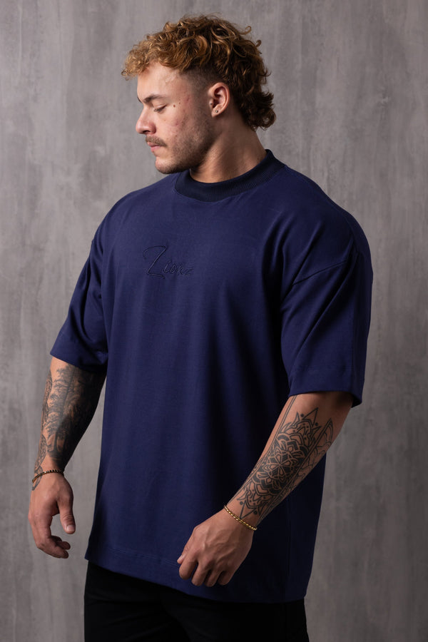 Camiseta Oversized Bordada King - Marinho
