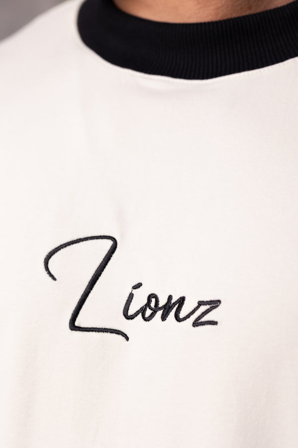 Camiseta Oversized Bordada King - OffWhite&Black