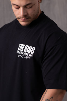Camiseta Oversized The King - Preta