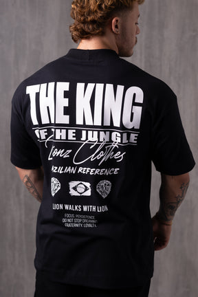 Camiseta Oversized The King - Preta
