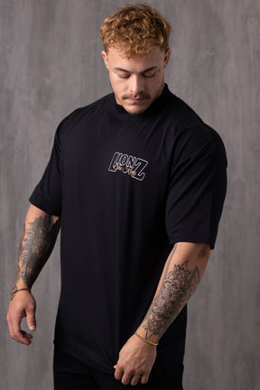 Camiseta Oversized Real King - Preta