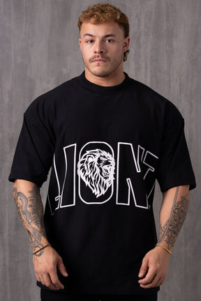Camiseta Oversized L I O N Z - Preta
