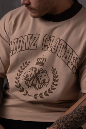 Camiseta Oversized Big Lionz - Bege