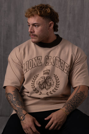 Camiseta Oversized Big Lionz - Bege