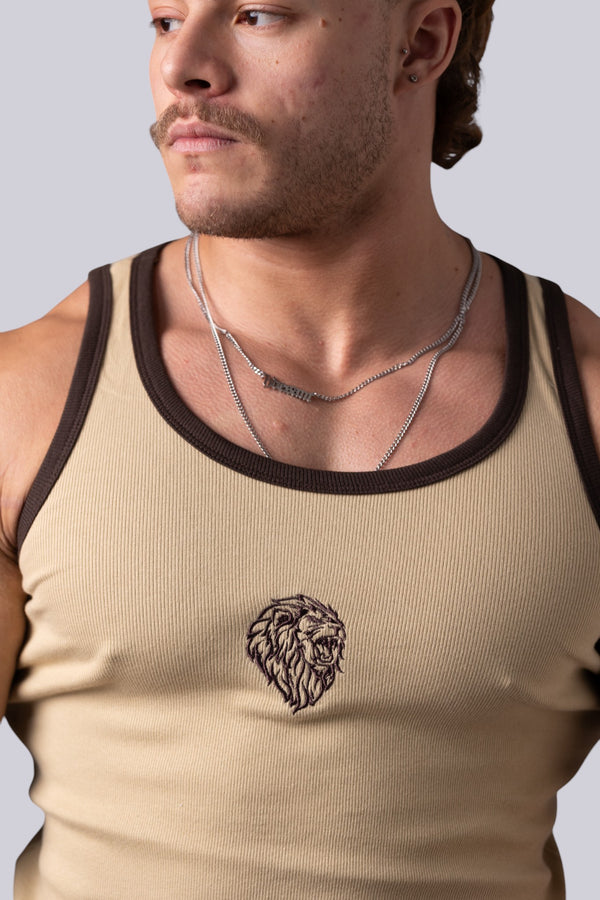 Regata Canelada American Lion - Bege&Marrom