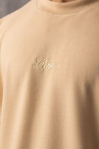 Camiseta Oversized Texturizada - Bege