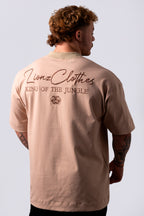 Camiseta Oversized Bordada King - Bege