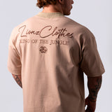 Camiseta Oversized Bordada King - Bege
