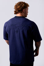 Camiseta Oversized Bordada King - Marinho