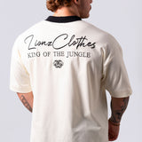Camiseta Oversized Bordada King - OffWhite&Black