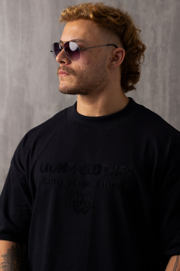 Camiseta Oversized Luxury Veludo - Preta