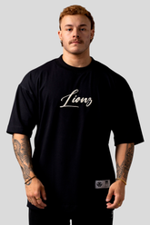 Camiseta Oversized Lionz Bordada - Preta