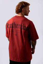 Camiseta Oversized Brotherhood - Vermelha