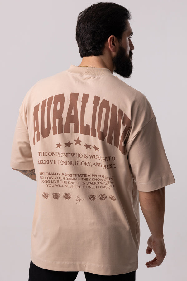 Camiseta Premium Oversized FiveStars - Bege