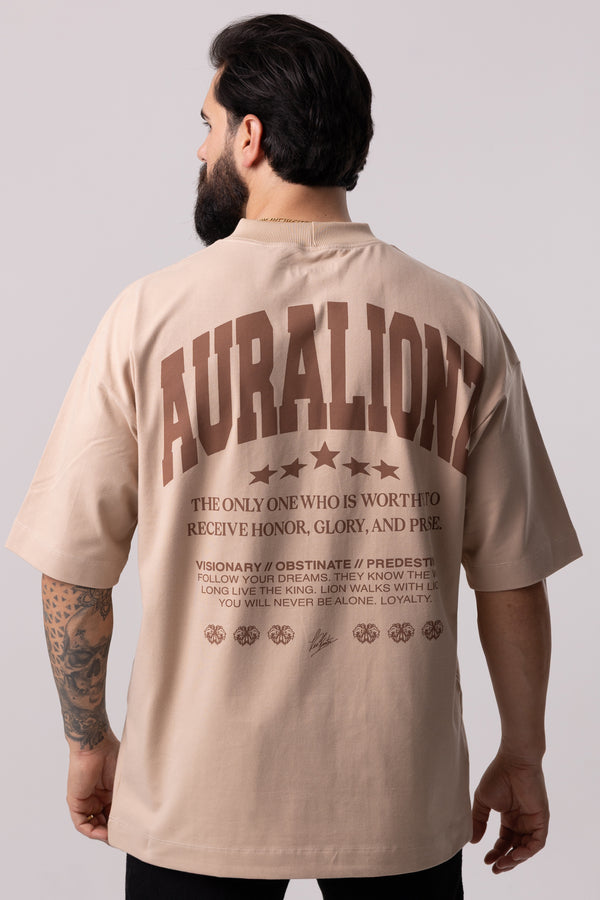 Camiseta Premium Oversized FiveStars - Bege