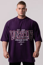 Camiseta Oversized College - Roxa