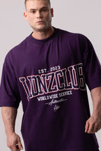 Camiseta Oversized College - Roxa